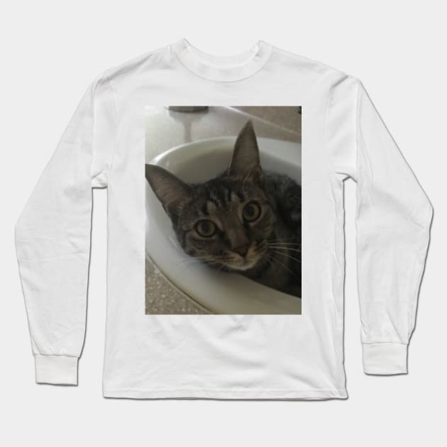 Sink Kitty Long Sleeve T-Shirt by Amanda1775